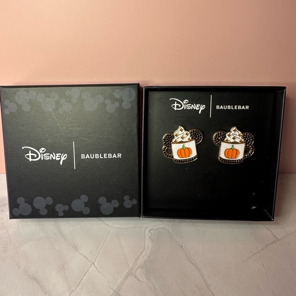 BaubleBar x Disney PSL pumpkin coffee earrings NWT - Picture 2 of 5